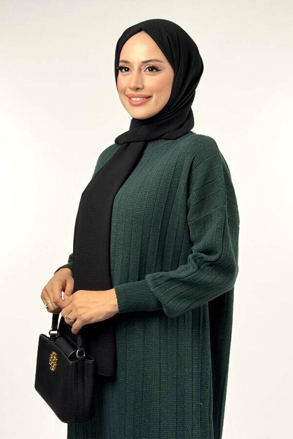 Fitilli Triko Tunik 18302 Zümrüt - 4