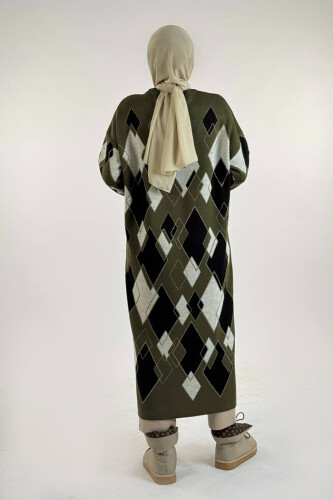 Geometrik Desen Tunik 18316 Haki - 2