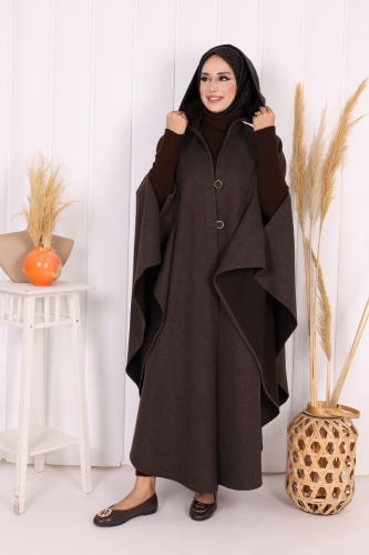 Kaşe Panço 70037 Kahverengi - Bym Fashion (1)