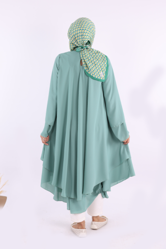 Kat Detaylı Tunik 3988 Mint - 3