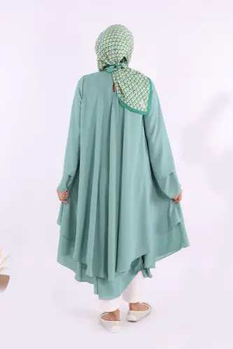 Kat Detaylı Tunik 3988 Mint - 3