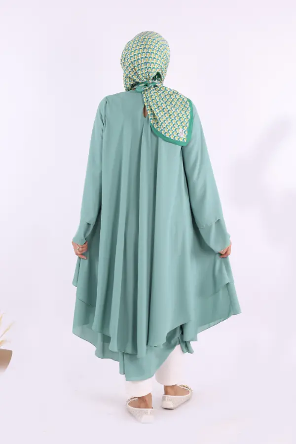 Kat Detaylı Tunik 3988 Mint - 3