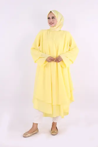 Kat Detaylı Tunik 3988 Sarı - 1