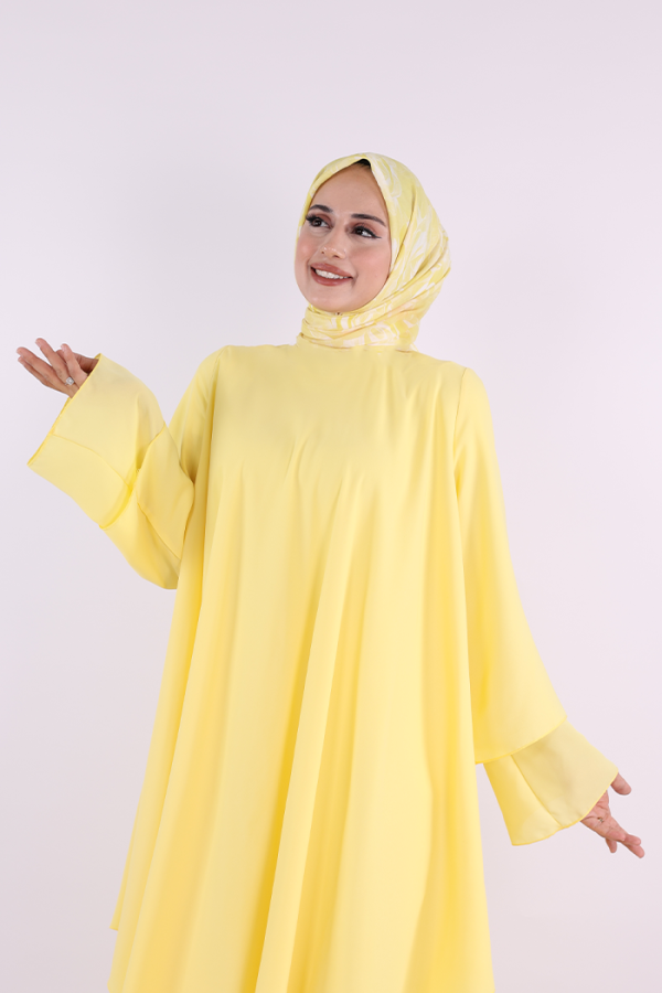 Kat Detaylı Tunik 3988 Sarı - 5