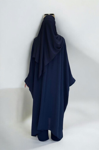 Kol Düğme Detaylı Tunik Pantolon İkili Takım 8688 Lacivert - Bym Fashion (1)