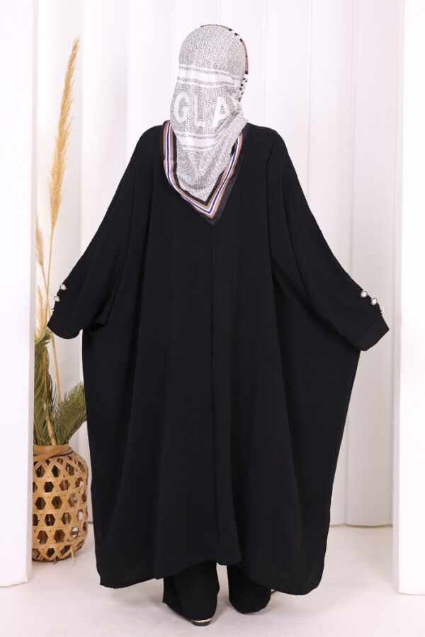 Kol Düğme Detaylı Tunik Pantolon İkili Takım 8688 Siyah - 9