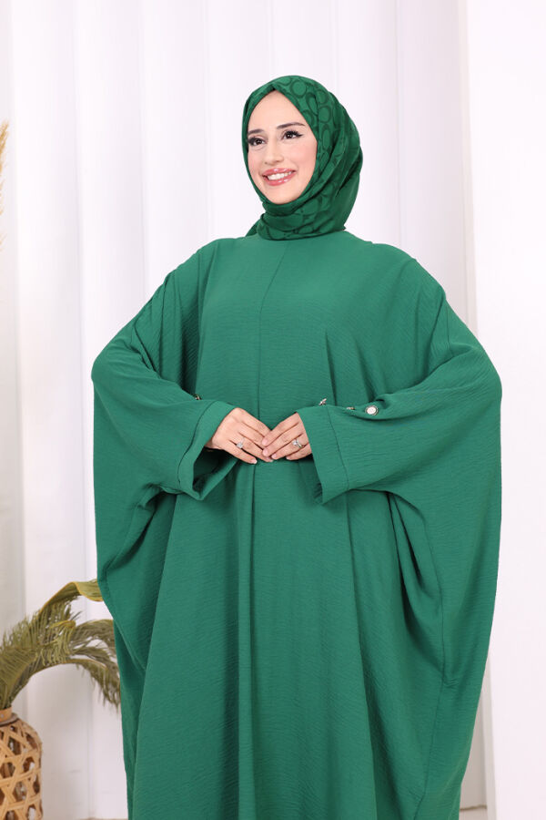 Kol Düğme Detaylı Tunik Pantolon İkili Takım 8688 Zümrüt - 10