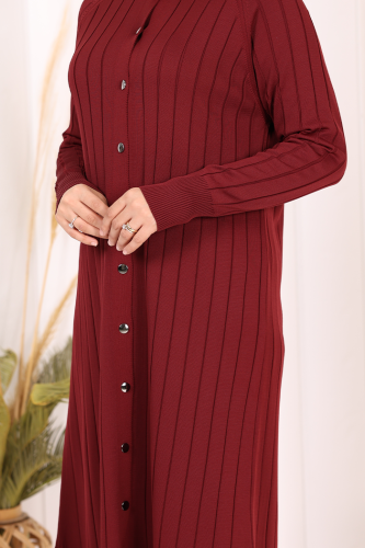 Merserize Hırka 18198 Bordo - 7