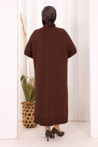 Merserize Hırka 18198 Kahverengi - 4