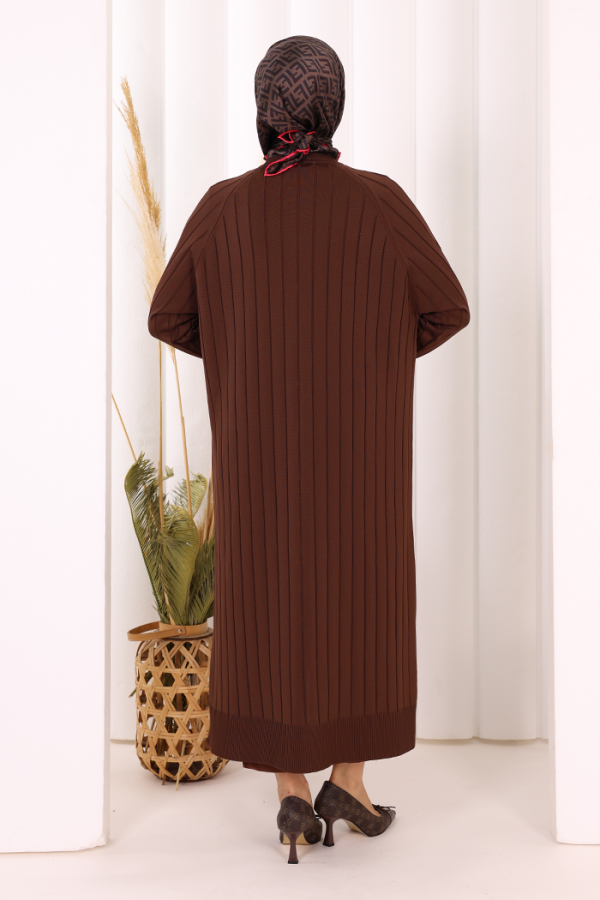 Merserize Hırka 18198 Kahverengi - 4