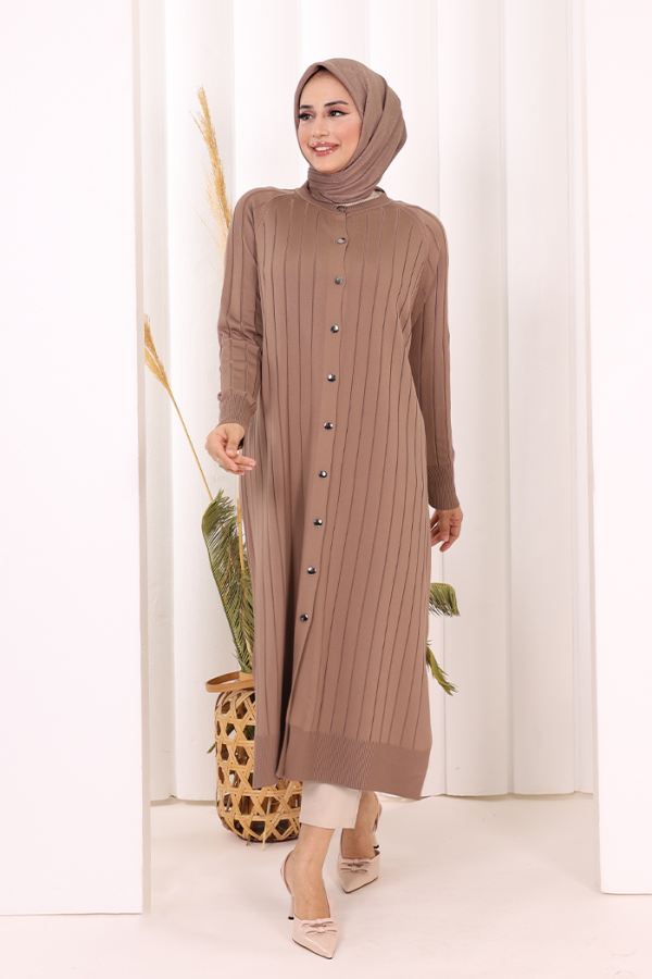 Merserize Hırka 18198 Koyu Vizon - 3