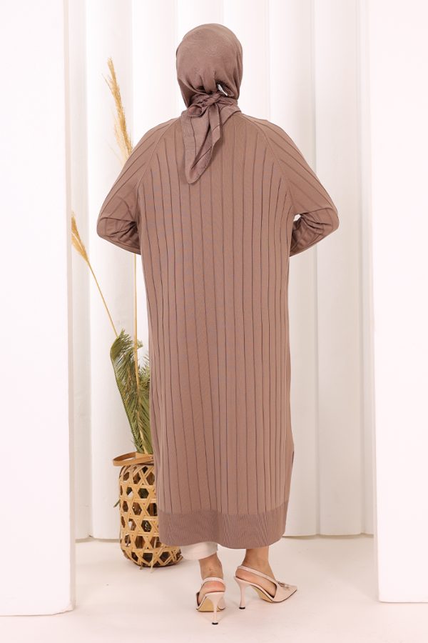 Merserize Hırka 18198 Koyu Vizon - 5