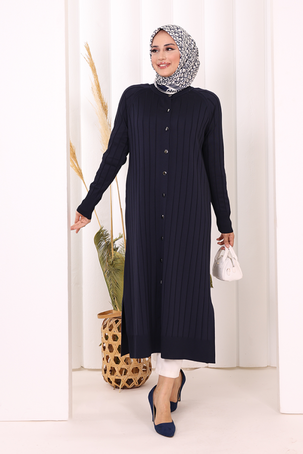 Merserize Hırka 18198 Lacivert - 3