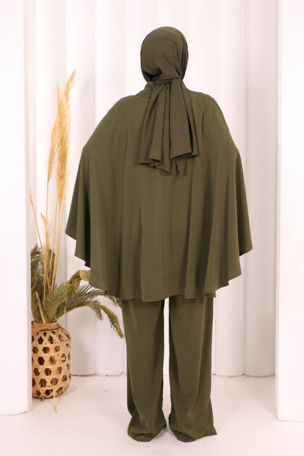 Pelerinli Tulum 8022 Haki - 6