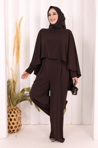 Pelerinli Tulum 8022 Kahverengi - 3