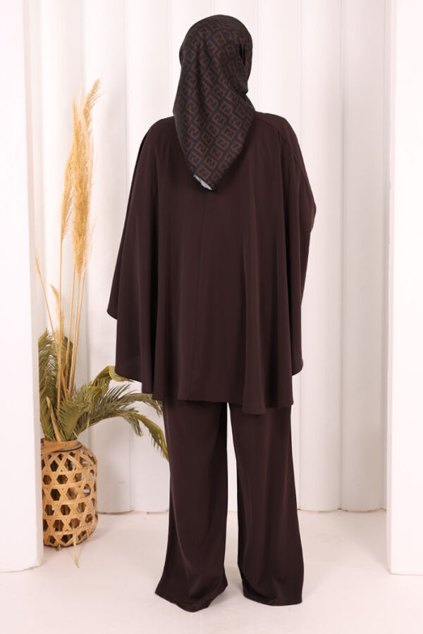 Pelerinli Tulum 8022 Kahverengi - 5