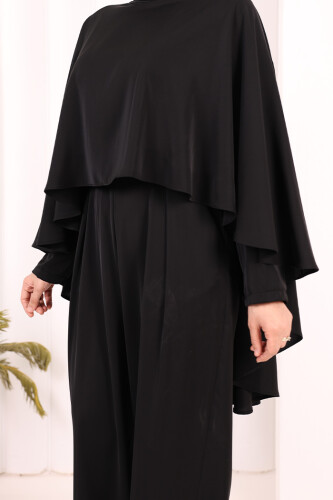 Pelerinli Tulum 8022 Siyah - 7