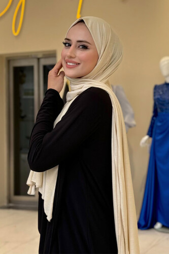 Penye Şal 2069 Bej - Bym Fashion (1)