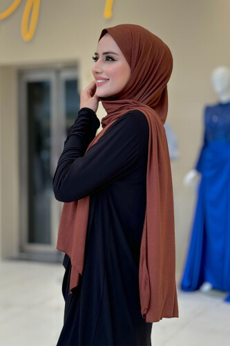 Penye Şal 2069 Kahverengi - Bym Fashion (1)
