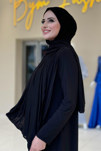 Penye Şal 2069 Siyah - Bym Fashion (1)