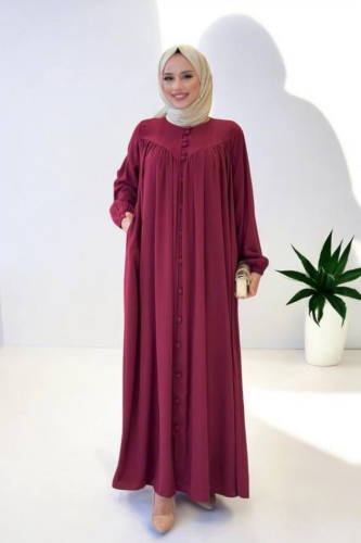 Robalı Britli Ferace 6022 Bordo - Bym Fashion
