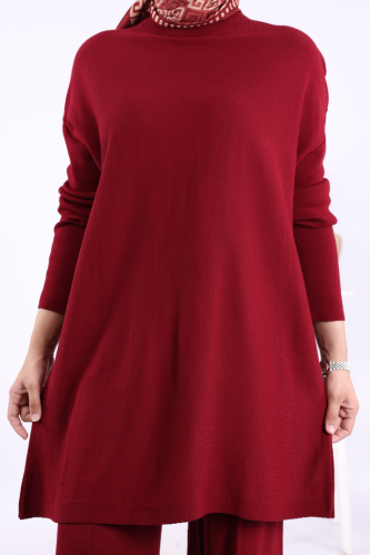 Triko Tunik Pantolon Takım 17035 Bordo - 5