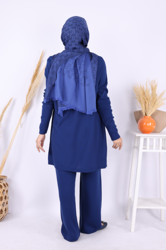 Triko Tunik Pantolon Takım 17035 Lacivert - 3