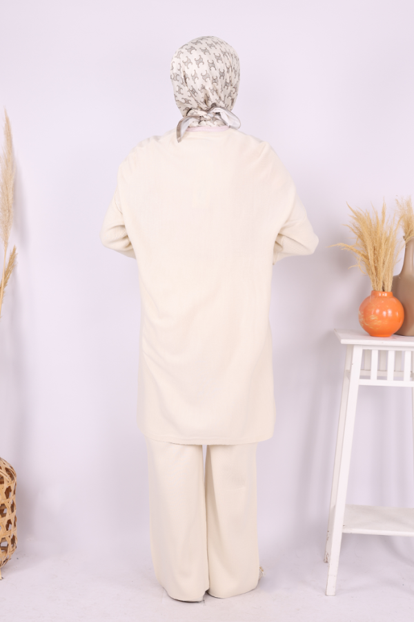 Triko Tunik Pantolon Takım 17035 Taş - 3